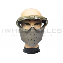 Battleaxe Full Face Goggle with Fan (B28 - Tan)