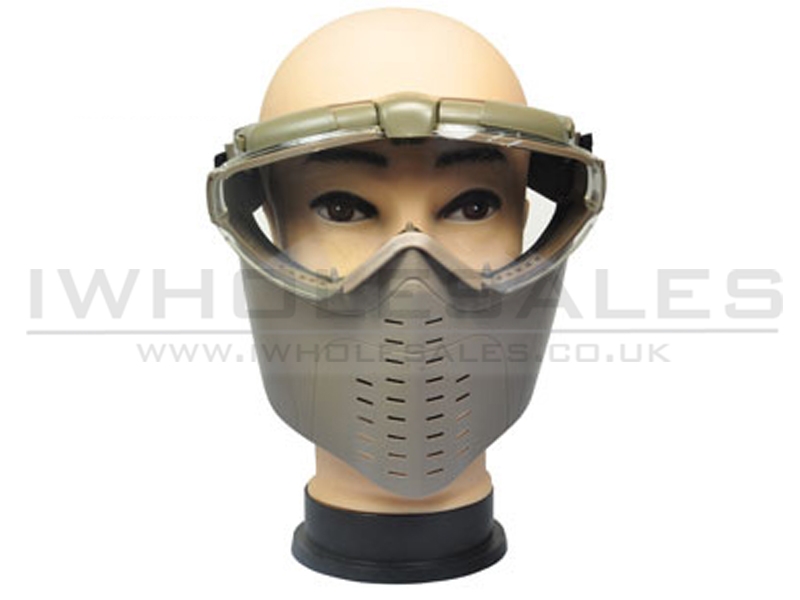 Battleaxe Full Face Goggle with Fan (B28 - Tan) Battleaxe Full Face Goggle with Fan (B28 - Tan)