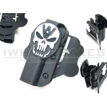 WE 1911 Double Barrel Holster (Black - Skull)