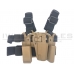 Big Leg Holster 226 with Two Pouches (Hard - Tan)