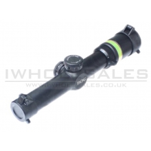 Black Owl Gear 1.5-6x24 Optic Fibre Scope (BO-SSC3101-BK - Green - Black)