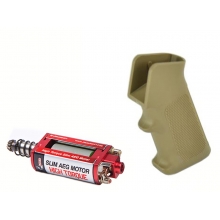 Ares Slim Pistol Grip for M4 with High Torque Slim AEG Motor (Tan - PG-M-001-DE) Ares Slim Pistol Grip for M4 with High Torque Slim AEG Motor (Tan - PG-M-001-DE)
