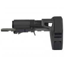 Ares M45 Series Retractable Stock with Stabilizing Brace (Black - AM-ABS005-BK)