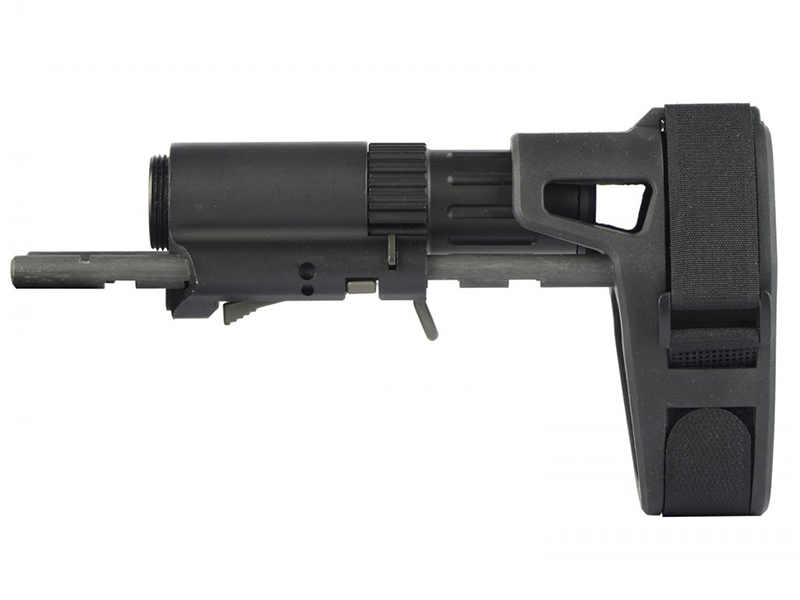 Ares M45 Series Retractable Stock with Stabilizing Brace (Black - AM-ABS005-BK) Ares M45 Series Retractable Stock with Stabilizing Brace (Black - AM-ABS005-BK)