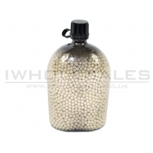 Big Foot Diamond Precision 0.20G White BB Pellets (5000 Rounds - Water/BB Canteen Bottle - Black)