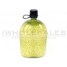 Big Foot Diamond Precision 0.20G White BB Pellets (5000 Rounds - Water/BB Canteen Bottle - Tan/Yellow)