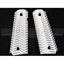 FMA CNC Aluminium 1911 MEU Grip Cover (Silver) (TB340)